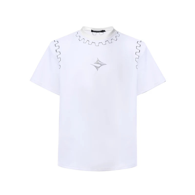 5337702856013,5337702856014,5337702856015,5337702856016, Padded Shoulder Graphic T-Shirt