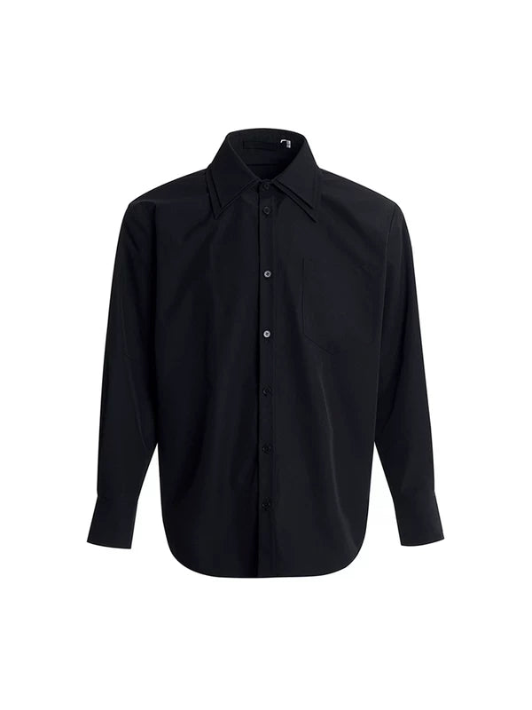 Padded Shoulder Long-Sleeve Shirt 5