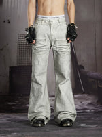 Painted Studded Flared Jeans 2