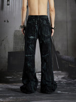 Painted Studded Flared Jeans 4