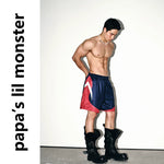6093314104264,6093314104265,6093314104266, Patchwork Mesh Elastic Waist Casual Shorts