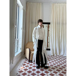 Patchwork Ribbon Detail Loose Fit Pants 3
