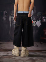 Patchwork Straight Leg Denim Pants 3