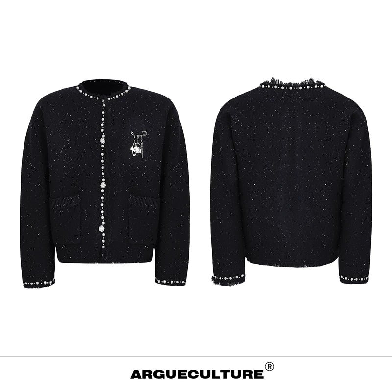 5854012055449,5679416321183,5679416321184,5679416321185, Pearl-Embellished Knitted Cardigan