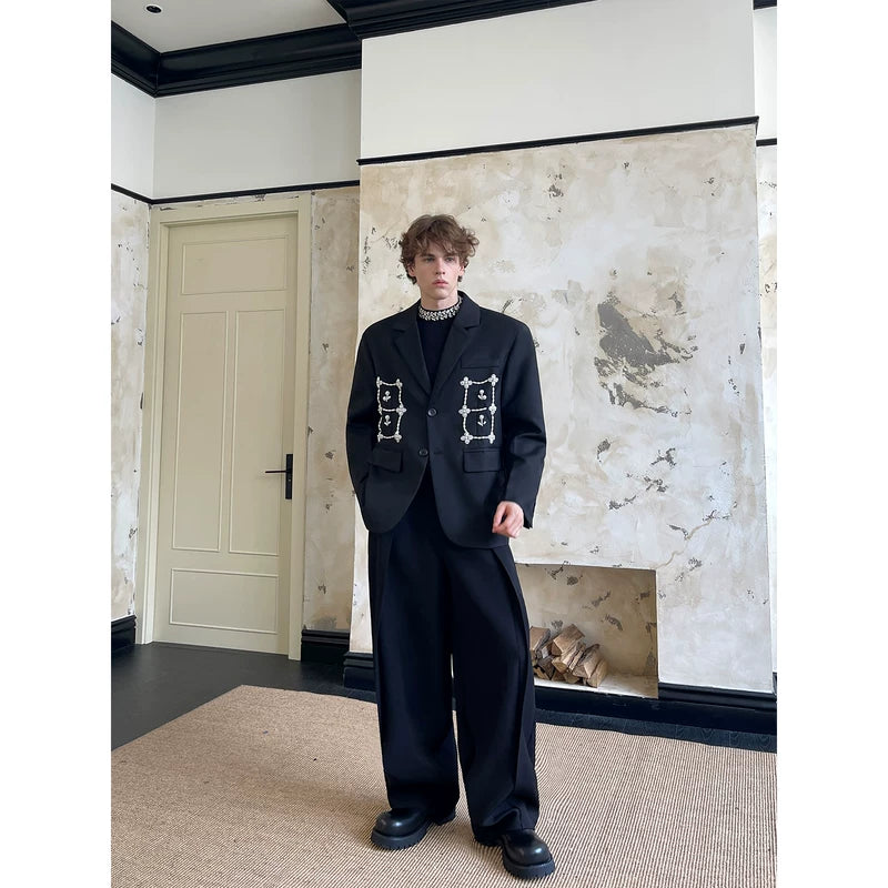 Pearl-Embellished Tailored Suit Jacket 2