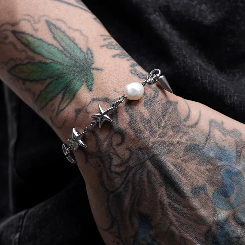 6221825706636, Pearl Star Charm Bracelet