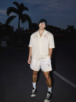 Petal Hollow-Out Short-Sleeve Resort Shirt 2