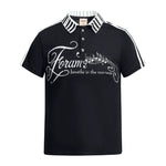 6260533739264,6260533739266,6260533739268,6260533739270, Piano Key Print Cotton Polo Shirt