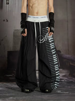 Piano Key Print Wide Leg Pants 4