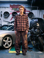 Plaid Button-Up Shirt 1