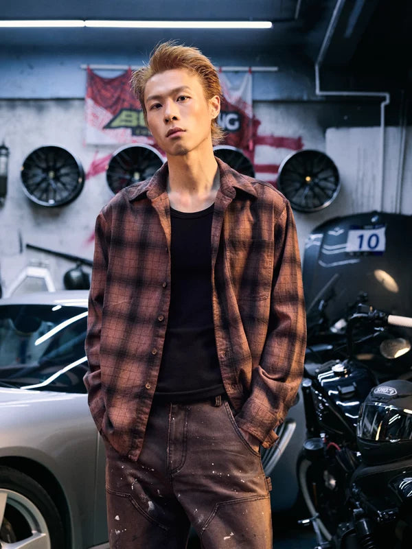 Plaid Button-Up Shirt 4