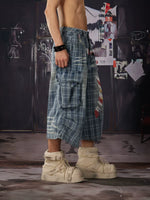 Plaid Distressed Capri Pants 3