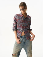 ,6033022065530,6033022065531,6033022065532,6033022065533, Plaid Embroidered Long-Sleeve Shirt Cardigan