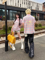 Plaid Embroidered Short-Sleeve Polo Shirt 2
