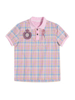 6089681368950,6216422971196,6216422971197,6216422971198, Plaid Embroidered Short-Sleeve Polo Shirt