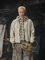 Plaid Lined Hooded Zip Jacket 4