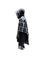 Plaid Patchwork Zip-Up Hooded Sweatshirt 3