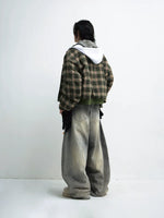 Plaid Reversible Hooded Cotton-Padded Jacket 4