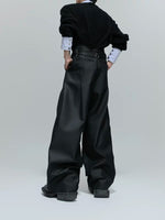 Pleated Belted Wide-Leg Pants 3
