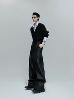Pleated Belted Wide-Leg Pants 5