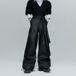 5927207069824,5927207069825,5927207069826,5927207069827, Pleated Belted Wide-Leg Pants