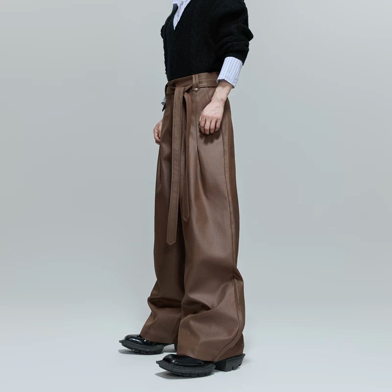 5927207069828,5927207069829,5927207069830,5927207069831, Pleated Belted Wide-Leg Pants