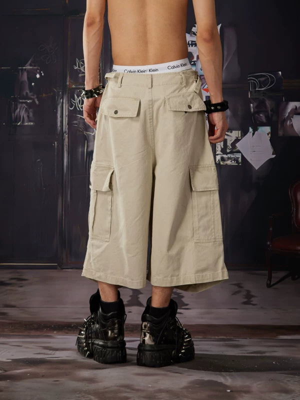 Pleated Cargo Capri Pants 5