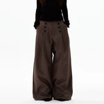 5965298953130,5965298953131,5965298953132,5965298953133, Pleated Double-Breasted Striped Wide-Leg Pants