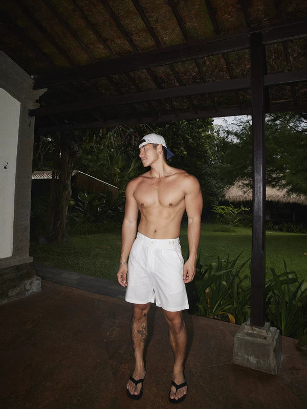 Pleated Linen Shorts 1