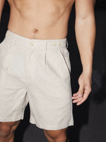 Pleated Linen Shorts 3
