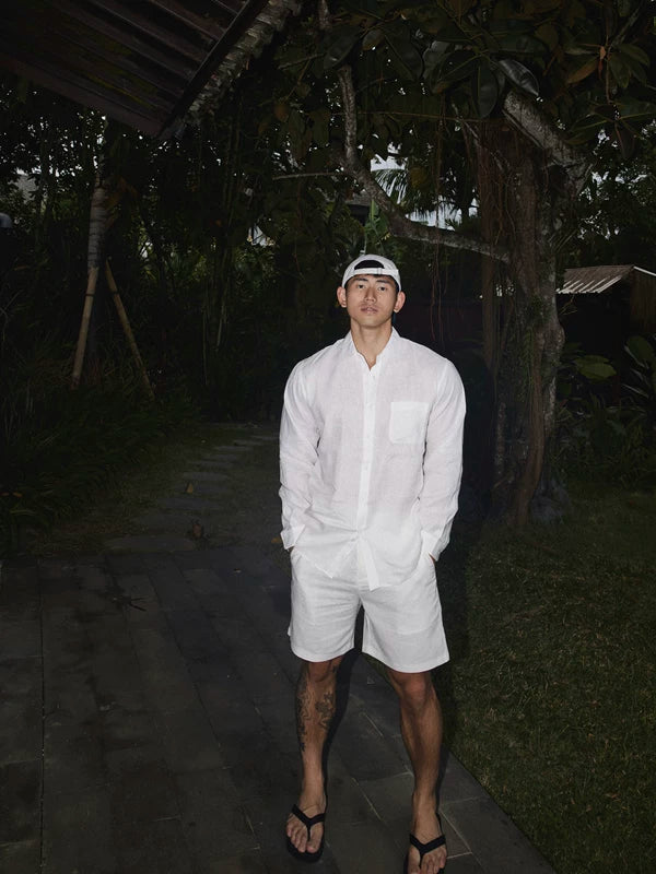 Pleated Linen Shorts 5