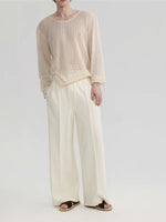 Pleated Loose Fit Casual Pants 5