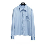 6288155026483,6288155026484,6288155026485, Pleated Satin Long-Sleeve Shirt