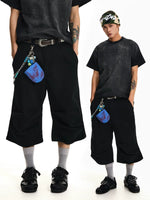 Pleated Wide-Leg Capri Pants 1