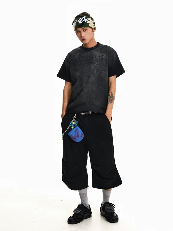 Pleated Wide-Leg Capri Pants 4