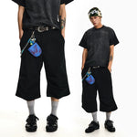 6207206586612,6207206586613,6207206586614, Pleated Wide-Leg Capri Pants