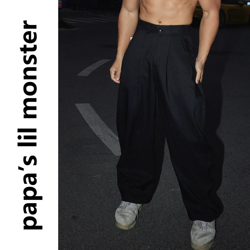 5759113752222,5759113752223,5759113752224,5759113752225, Pleated Wide-Leg Casual Pants