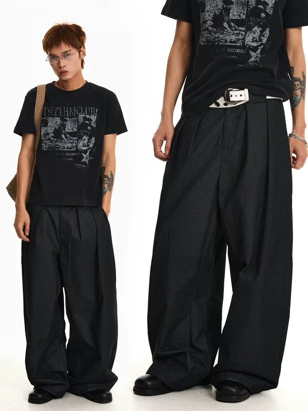 Pleated Wide-Leg Pants 1