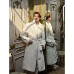 Plush Long Lapel Belted Coat 4