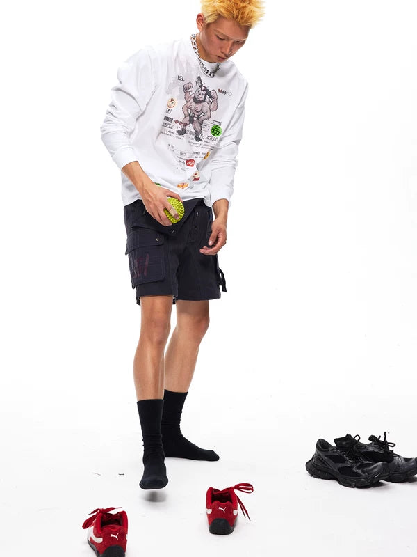 6037456645545,6037456645546,6037456645547,6037456645548, Pokémon Graphic Print Long-Sleeve T-Shirt