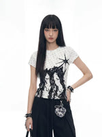 Polka Dot Graphic Short-Sleeve T-Shirt 1
