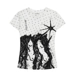 6239642802404,6066221005305,6066221005306, Polka Dot Graphic Short-Sleeve T-Shirt