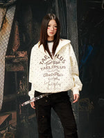 Polka Dot Graphic Zip-Up Hoodie 3