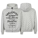 6031214740626,6031214740627,6031214740628, Polka Dot Graphic Zip-Up Hoodie