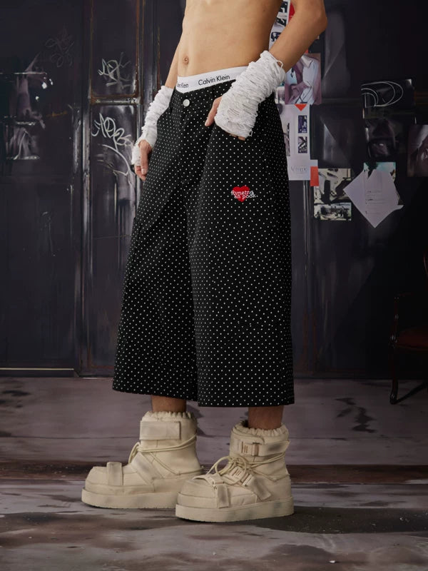 Polka Dot Loose-Fit Cotton Pants 3