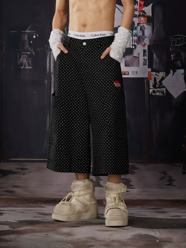 Polka Dot Loose-Fit Cotton Pants 5