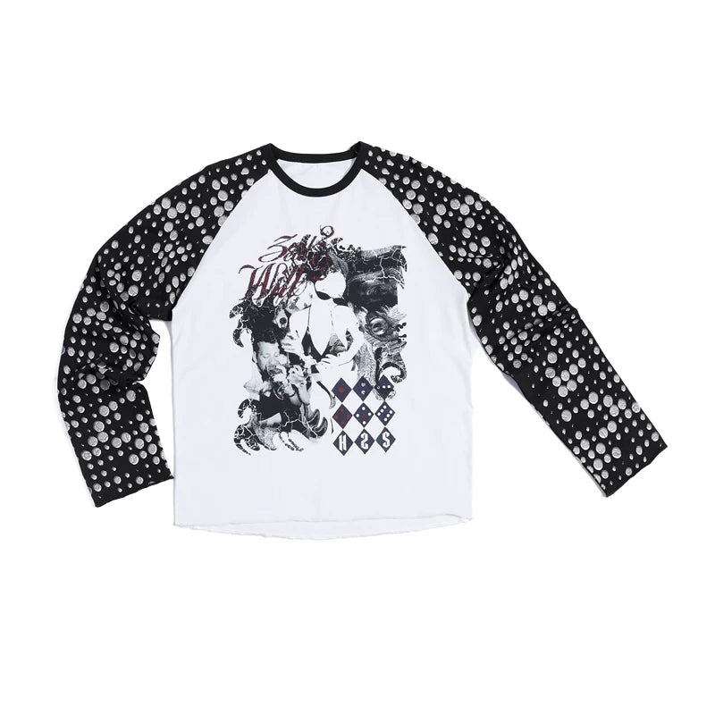 6032953256650,6032953256651,6036476901229, Polka Dot Raglan Sleeve Graphic T-Shirt