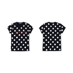 6265403687112,6265403687113,6265403687114,6265403687115, Polka Dot Slim Fit Rhinestone T-Shirt