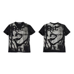 6244163318847,6244163318848,6244163318849,6244163318850, Portrait Print Slim Fit V-Neck T-Shirt
