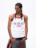Printed Cotton Ribbed Tight-Fitting Vest 2